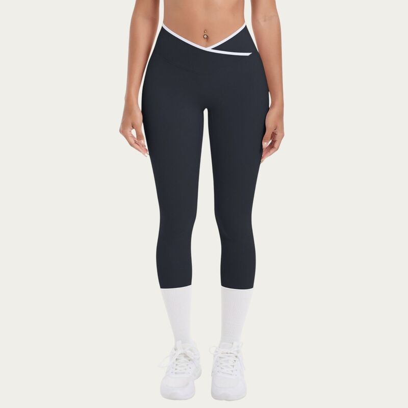 アンナカシ レディース ボトムス カジュアルパンツ ハイウエスト レギンス AnnaKaci Womenss High Waist Crossover Leggings with Contoured