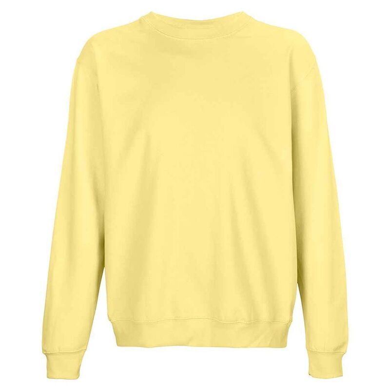 ソルズ レディース アウター ニット・セーター クルーネック スウェット シャツ SOLS Unisex Adult Columbia Crew Neck Sweatshirt Light Yello