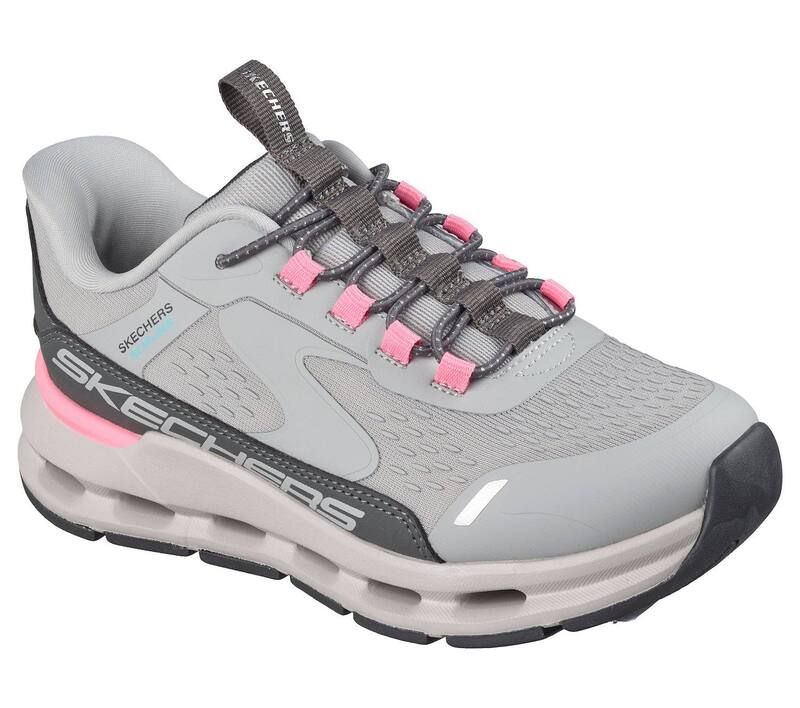 スケッチャーズ レディース シューズ スニーカー Skechers Hands Free Slipins GlideStep Vista Lane Girls Sneakers Gray Pink グ