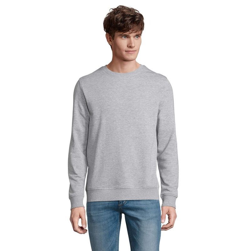 ソルズ レディース アウター ニット・セーター スウェット シャツ SOLS Unisex Adult Comet Sweatshirt Gray Marl グレー