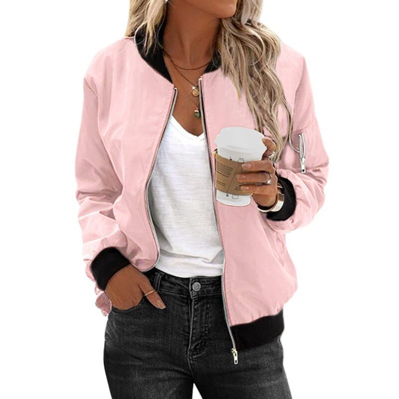ジーグー レディース アウター ジャケット・ブルゾン コート Zeagoo Womens Bomber Jacket Casual Coat Zip Up Spring Fall Clothes wi