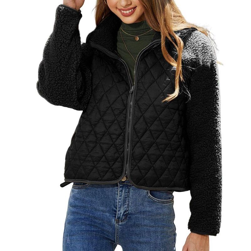 イエスファッション レディース アウター ジャケット・ブルゾン コート Yesfashion Bomber Jackets for Women Fashion Cute Jacquard Coats