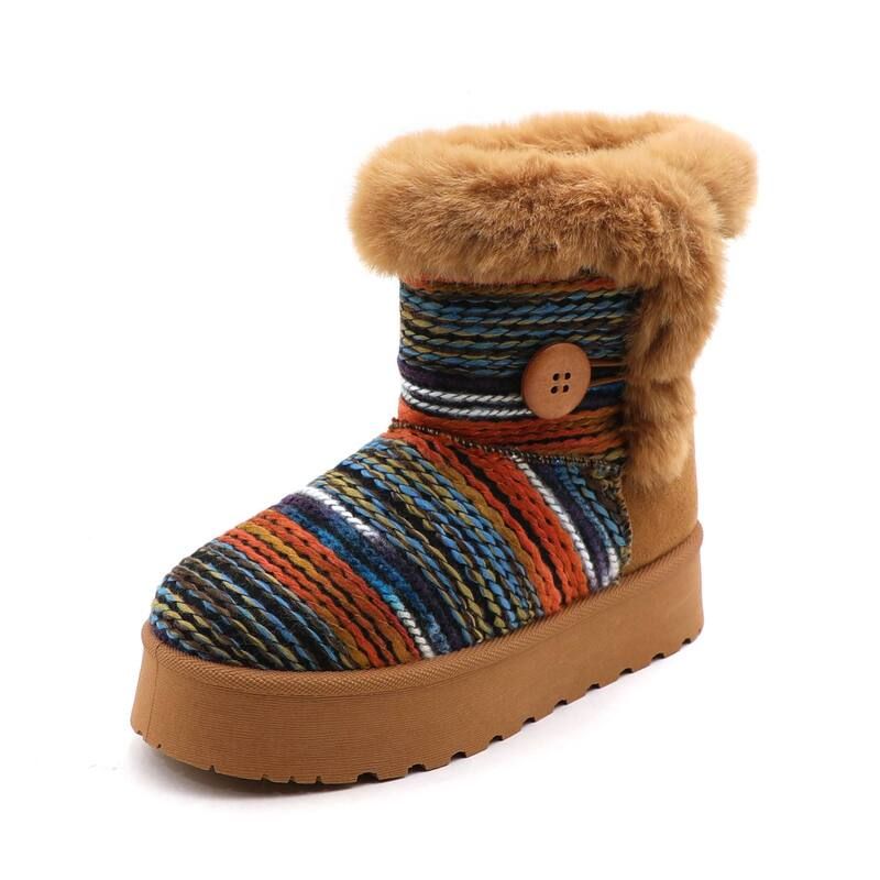 FC デザイン レディース シューズ ブーツ・レインブーツ プラットフォーム アンクル ニット FC Design UltraComfort Knit Platform Ankle Boots Coz
