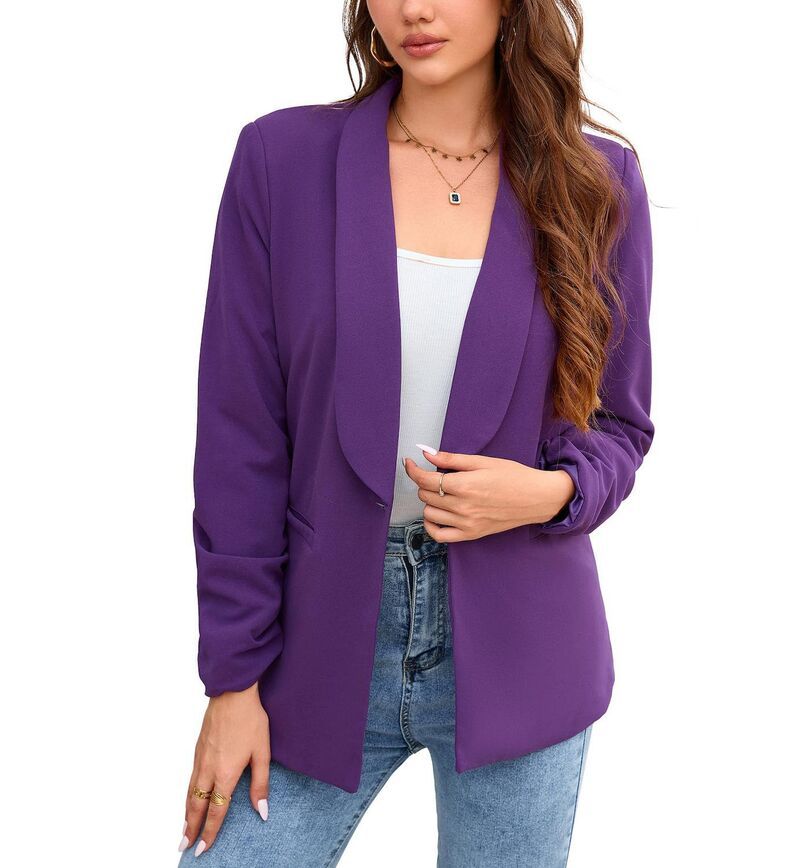 イエスファッション レディース アウター ジャケット・ブルゾン ブレザー Yesfashion Blazer Jackets for Women Long Sleeve Lapel Collar Op