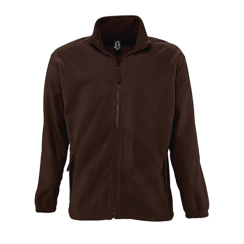 ソルズ レディース アウター ジャケット・ブルゾン フリース SOLS Mens North Full Zip Outdoor Fleece Jacket Dark Chocolate チョコレート