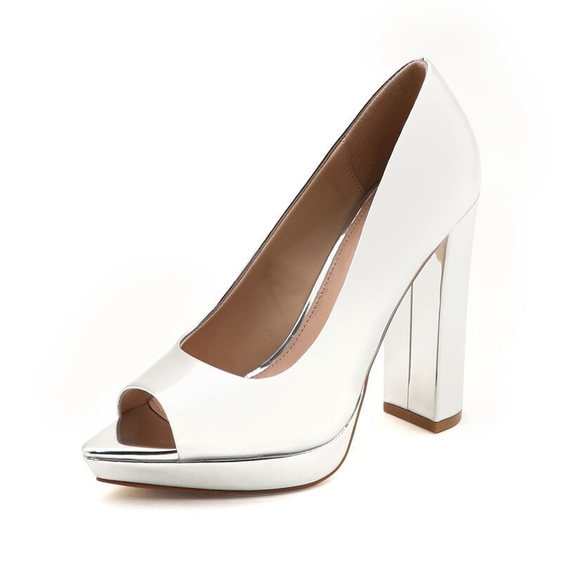 FC デザイン レディース シューズ パンプス プラットフォーム ヒール FC Design Chic PeepToe Platform Block Heels Ultimate Style Comf