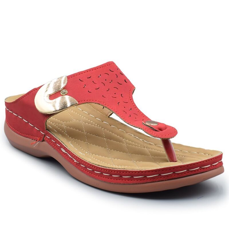 ヘンリーフェレーラ レディース シューズ サンダル Henry Ferrera ComfortU WomenslipOn Fashion Sandals Red レッド