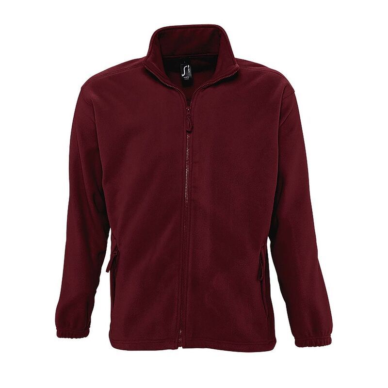 ソルズ レディース アウター ジャケット・ブルゾン フリース SOLS Mens North Full Zip Outdoor Fleece Jacket Burgundy バーガンディ
