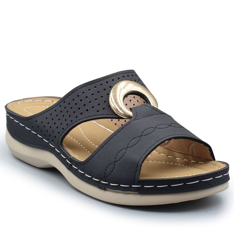 ヘンリーフェレーラ レディース シューズ サンダル Henry Ferrera Deja Vu WomenslipOn Ring Sandals Black ブラック