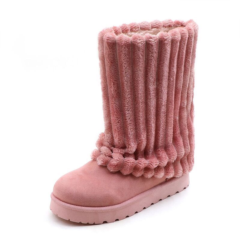 FC デザイン レディース シューズ ブーツ・レインブーツ プラスサイズ リブ FC Design Cozy Plush Ribbed Winter Boots Warm Stylish Comfor