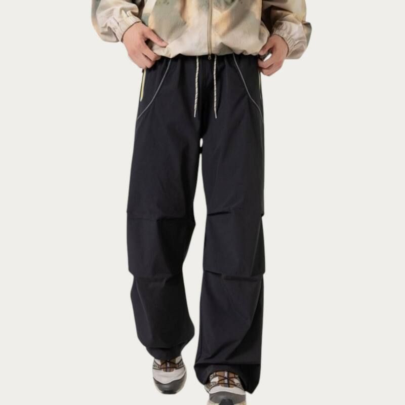 アンナカシ レディース ボトムス カジュアルパンツ ワイドレッグ カーゴパンツ ドローコードウエスト AnnaKaci Mens Wide Leg Cargo Pants with Oversized