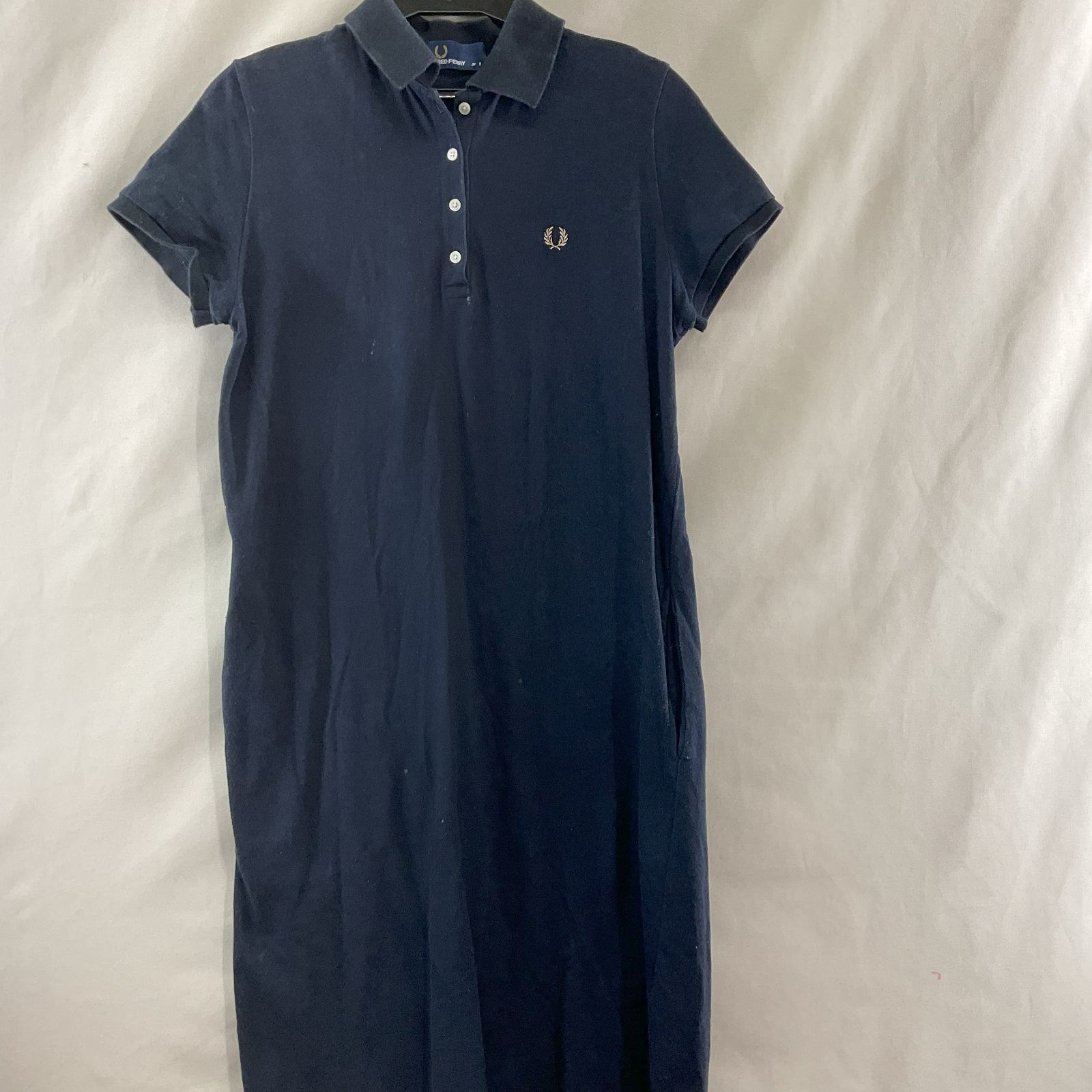 ✨美品✨FRED PERRY フレッドペリー　ポロワンピース　ネイビー FRED PERRY／フレッドペリー ポロシャツワンピース ネイビー サイズJP8