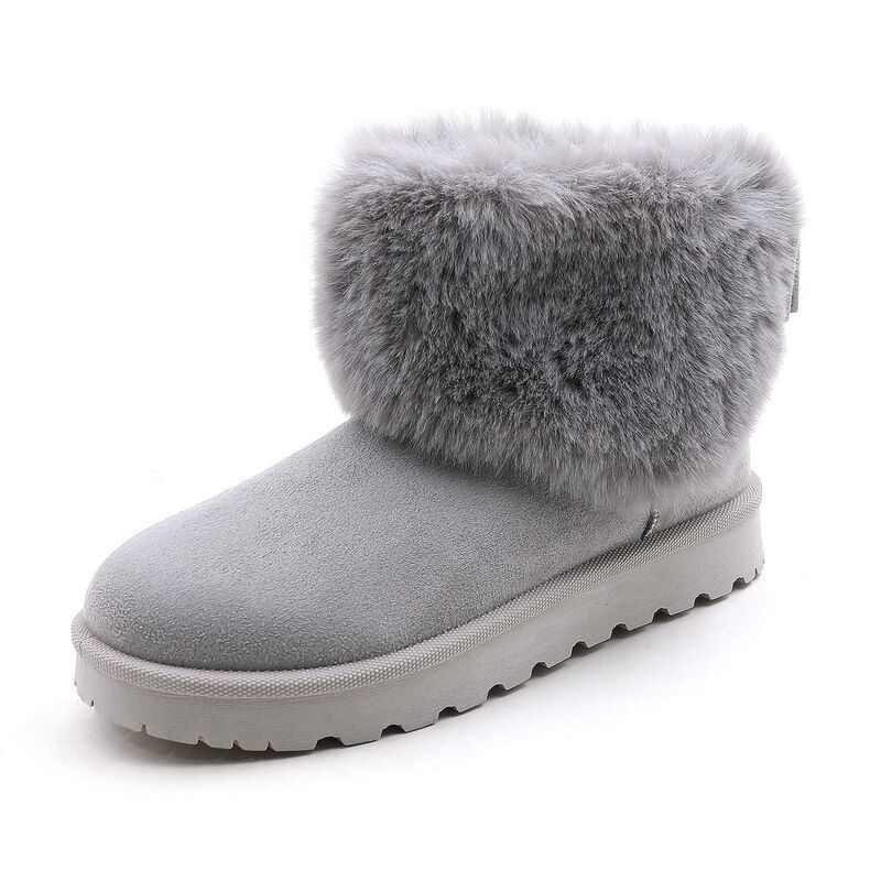 FC デザイン レディース シューズ ブーツ・レインブーツ プラスサイズ アンクル FC Design Chic Ankle Boots with Plush Cuffor Cozy Winter S