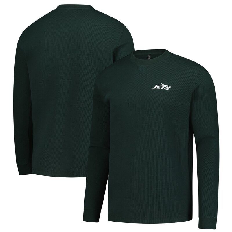 ダンブルック レディース トップス Tシャツ Mens Dunbrooke Greenew York Jets Cavalier Waffle Long Sleeve TShirt Jet Green