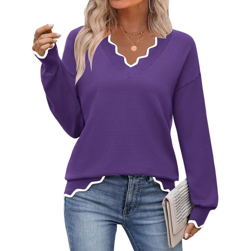 ジーグー レディース アウター ニット・セーター Vネック プリント Zeagoo Womens Fall Printed Pullover Sweaters Long Sleeve V Neck C