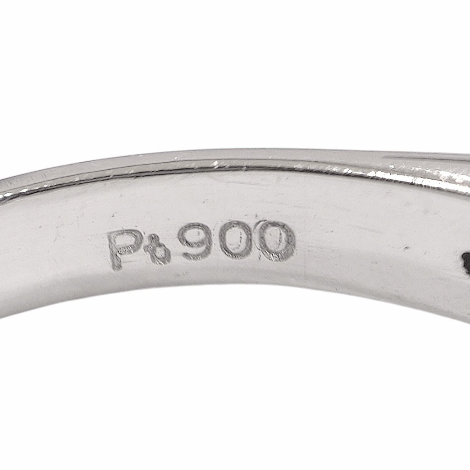 Pt900 エメラルド0.24ct ダイヤモンド0.62ct 一文字リング【K1470 