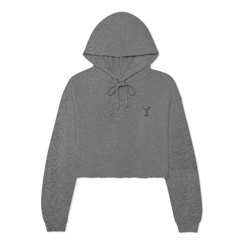 ダリックス レディース トップス Tシャツ クロップド パーカー Dalix Coffee Martini Cropped Hoodie Deep Heather ヘザー
