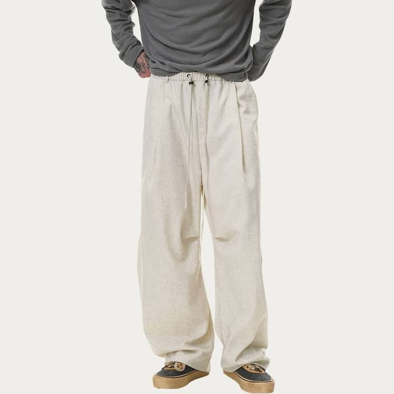 アンナカシ レディース ボトムス カジュアルパンツ リラックスフィット ストレート AnnaKaci Mens Relaxed Fit Drawstring Pants with Elastic Wa