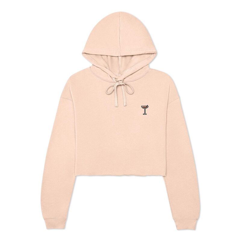 ダリックス レディース トップス Tシャツ クロップド パーカー Dalix Coffee Martini Cropped Hoodie Peach ピーチ