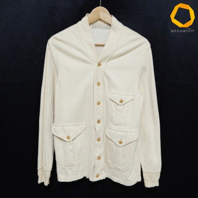 #anc ハバーサック HAVERSACK ジャケット M 生成り カーディガン 麻混 ユニセックス メンズ [988471]