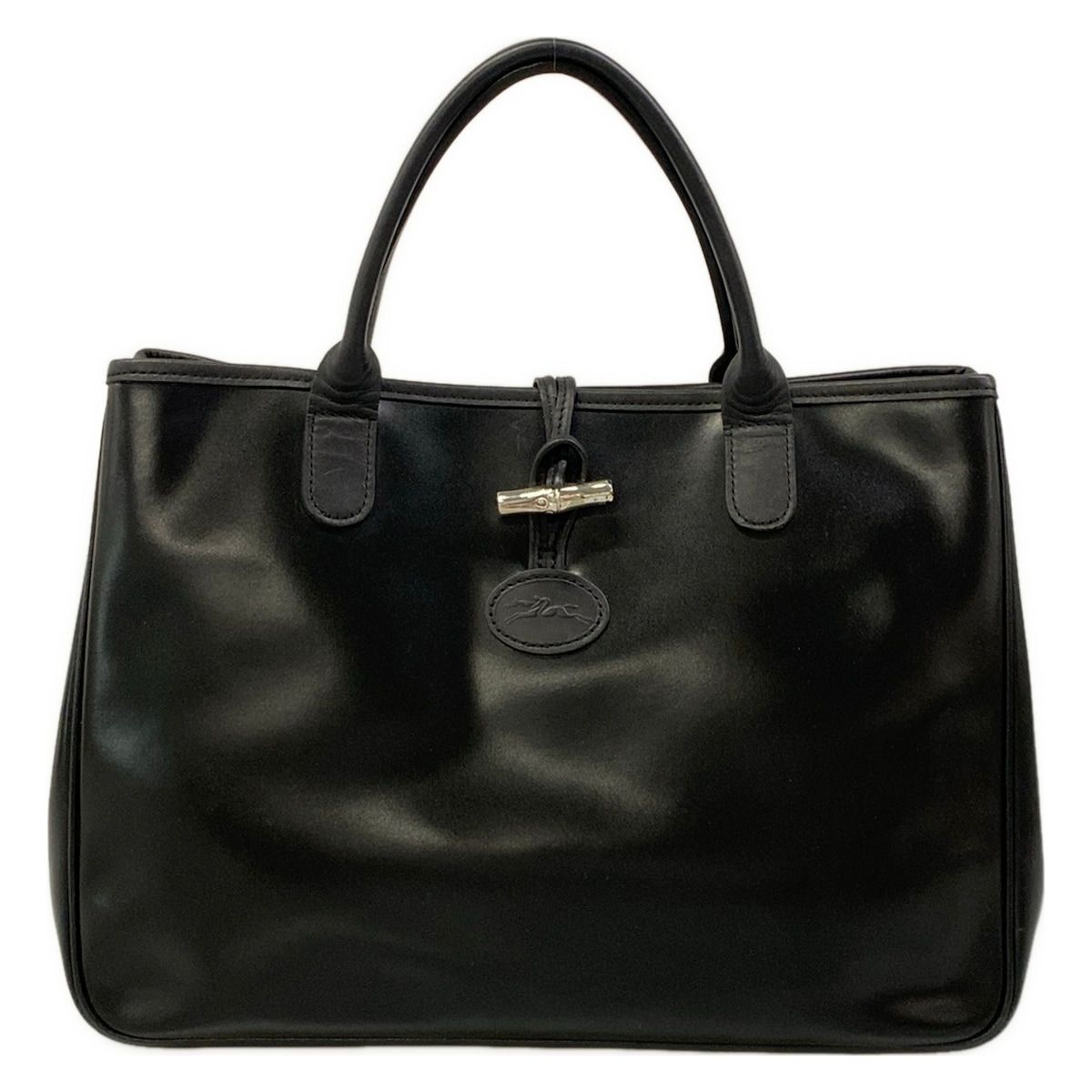 LONGCHAMP(ロンシャン) トートバッグ - 黒 レザー