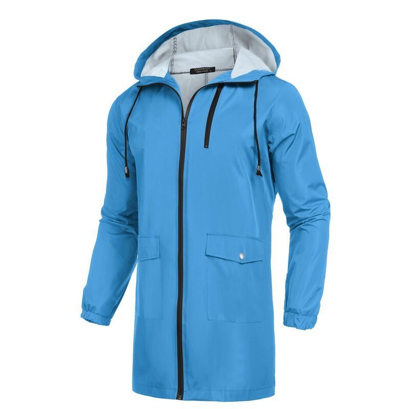 クーファンディ レディース アウター ジャケット・ブルゾン コート COOFANDY Men Long Raincoats Lightweight Hooded Rain Jackets Waterp
