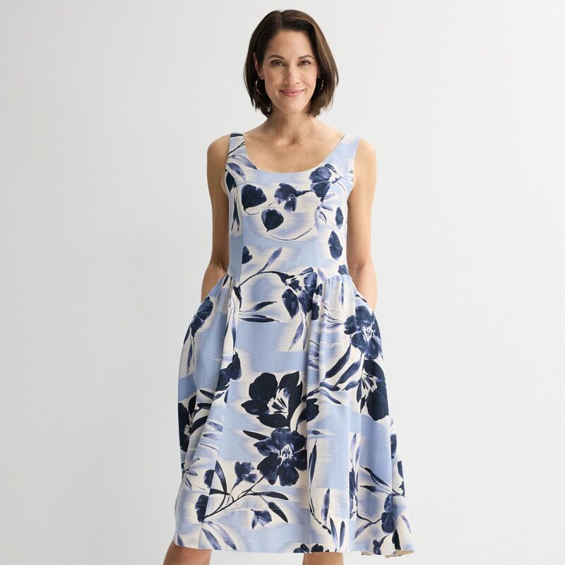 ロビー・ビー レディース トップス ワンピース ミディ ノースリーブ Womens Robbie Bee Sleeveless Midi Party Dress Ivy Denim デニム