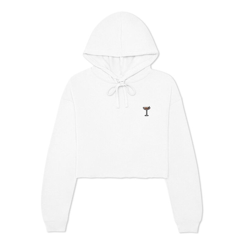 ダリックス レディース トップス Tシャツ クロップド パーカー Dalix Coffee Martini Cropped Hoodie White ホワイト
