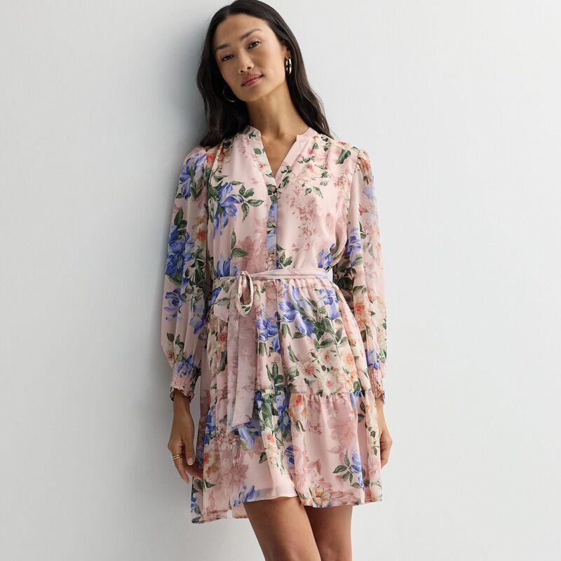ロビー・ビー レディース トップス ワンピース ティアード フラワー柄 フラワー Womens Robbie Bee Floral Tieredress Mauve Peri