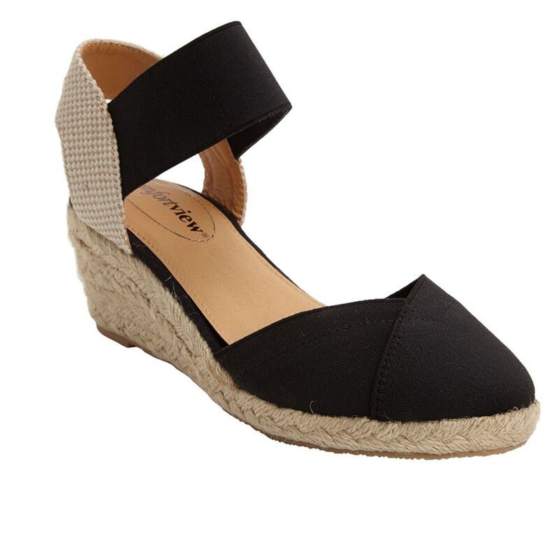 コンフォートビュー レディース シューズ パンプス Comfortviewomens The Abra Stretch Fabric Espadrille Black ブラック