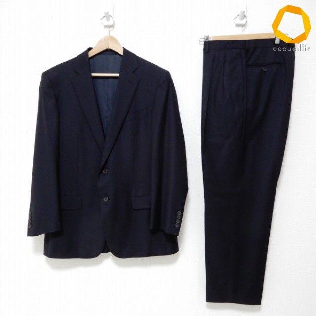 #anc ダンヒル Dunhill シングルスーツ 52 濃紺 S2B 新品同様 イタリア製 メンズ [998408]