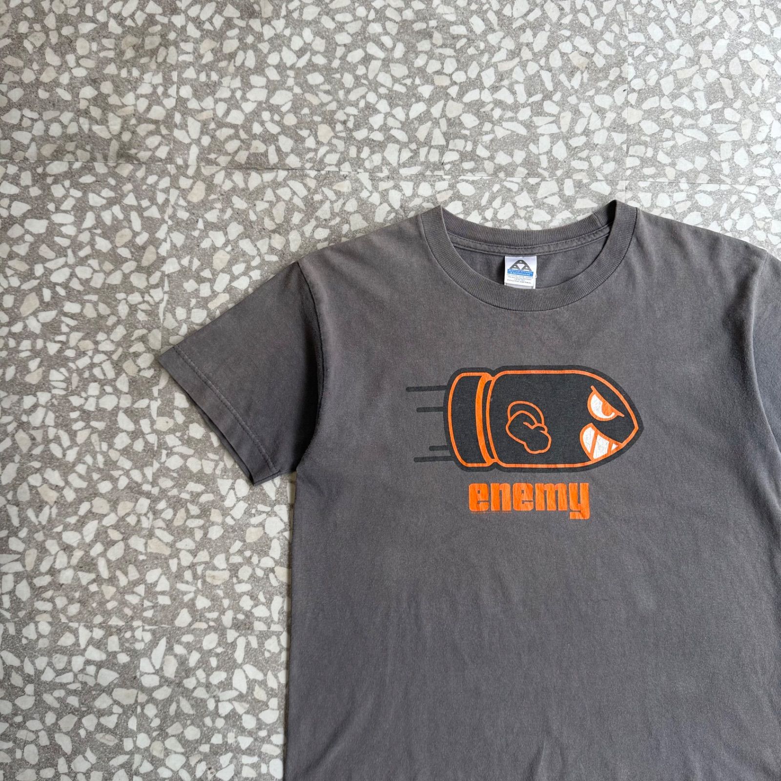 [ Archive アーカイブ Y2K ] AAA / 00’s usa製 Killer T-shirt size kids ※実寸S-Mサイズ相当 アメリカ製　任天堂マリオ　キャラクターTシャツ　キラー　アイテム　短丈T マリオカート