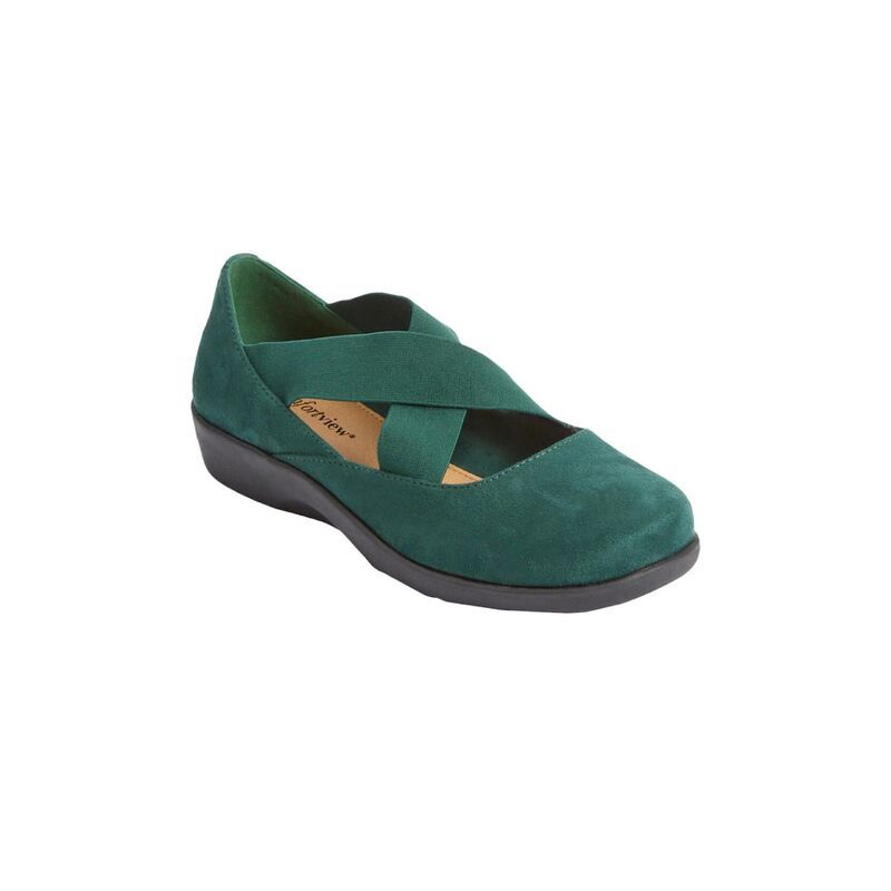 コンフォートビュー レディース シューズ サンダル Comfortviewomens The Stacia Mary Jane Flat Emerald エメラルド