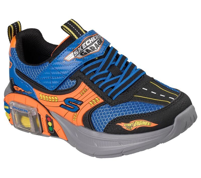 スケッチャーズ レディース シューズ スニーカー Skechers Garage Boysneakers Black Blue Orange ブラック