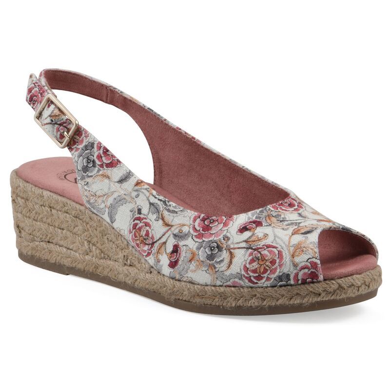 ホワイトマウンテン レディース シューズ サンダル White Mountain Maize Womens Wedgespadrille Sandals Blushed Floral Fabric ホ