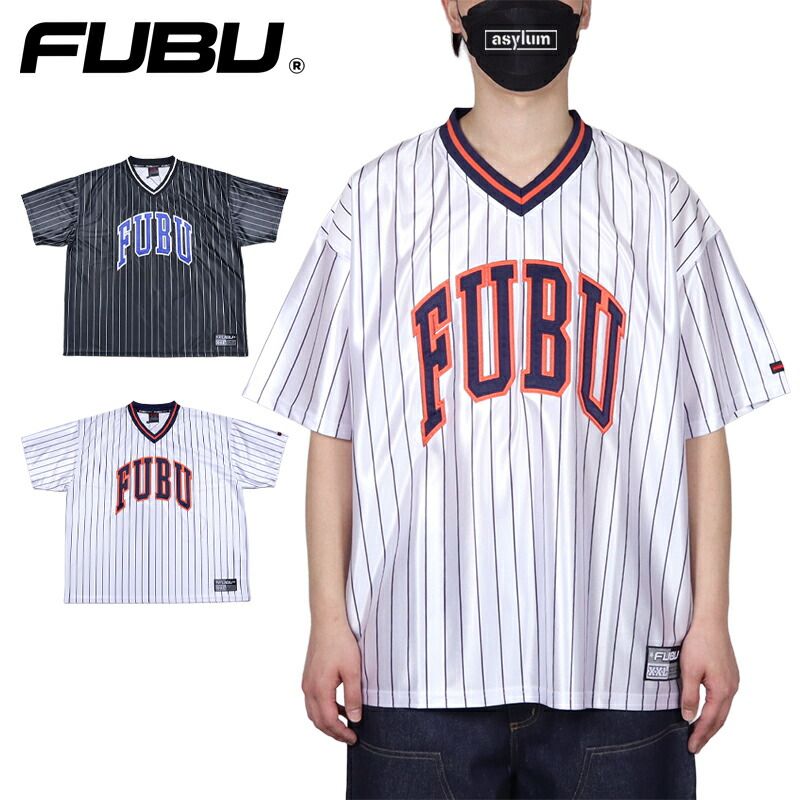 FUBU Tシャツ フブ 半袖Tシャツ ゲームシャツ トップス メンズ レディース ブランド 大きいサイズ おしゃれ おすすめ 人気 黒 白 ストリート fubu26ss003 ブラック ホワイト M L XL XXL