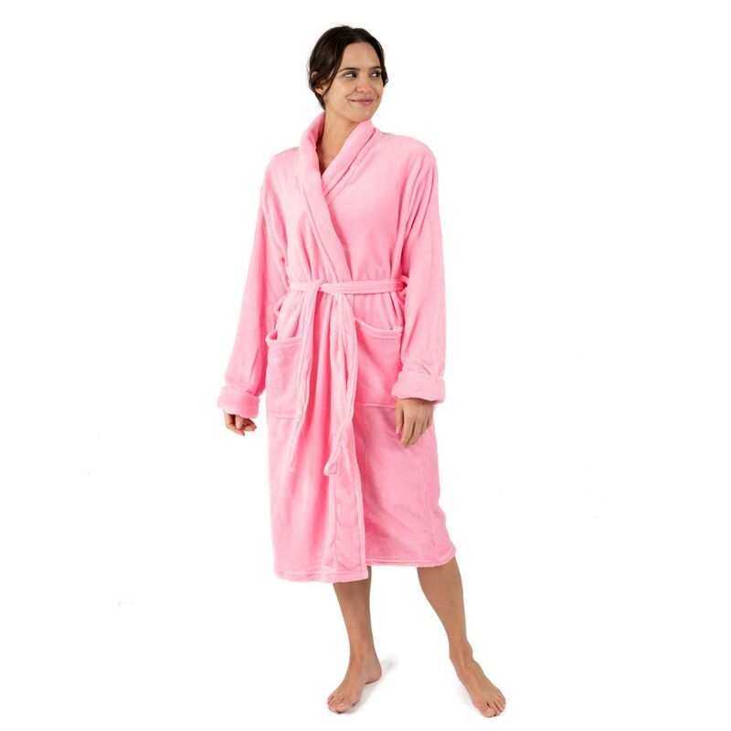 レベレット レディース アンダーウェア ナイトウェア フリース Leveret Womens Fleece Robe Light Pink ピンク