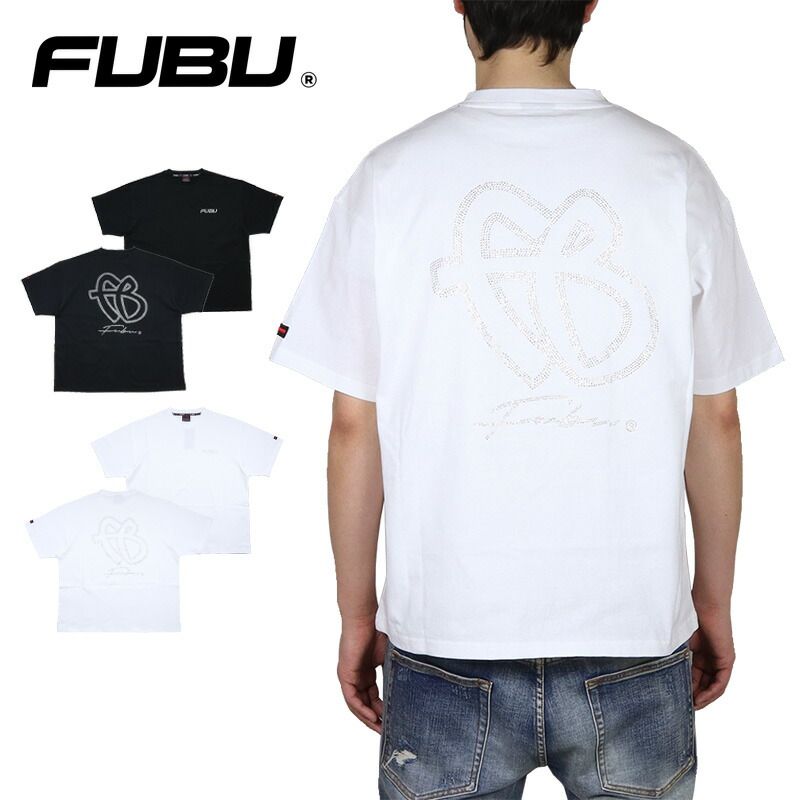 FUBU Tシャツ フブ 半袖Tシャツ メンズ レディース ブランド 大きいサイズ おしゃれ おすすめ 人気 オーバーサイズ ビッグシルエット ストリート 黒 白 fubu25ss004 ブラック ホワイト M L XL XXL