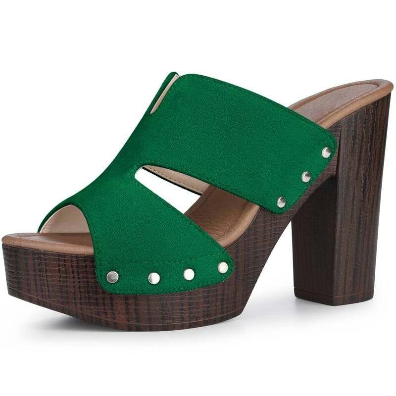 ブリスフルステップ レディース シューズ サンダル プラットフォーム ヒール BLISSFUL STEPlatform Slip on Block Higheelslidesandals for Wo