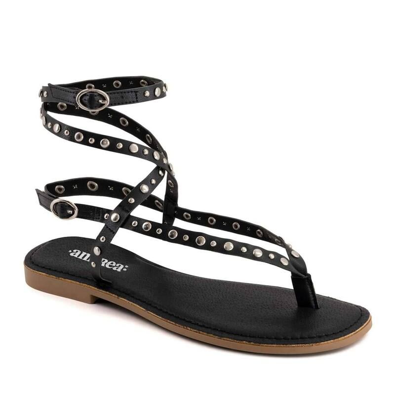 アンドレア レディース シューズ サンダル Andrea Womenstrappy Thong Sandals 95937 Black ブラック