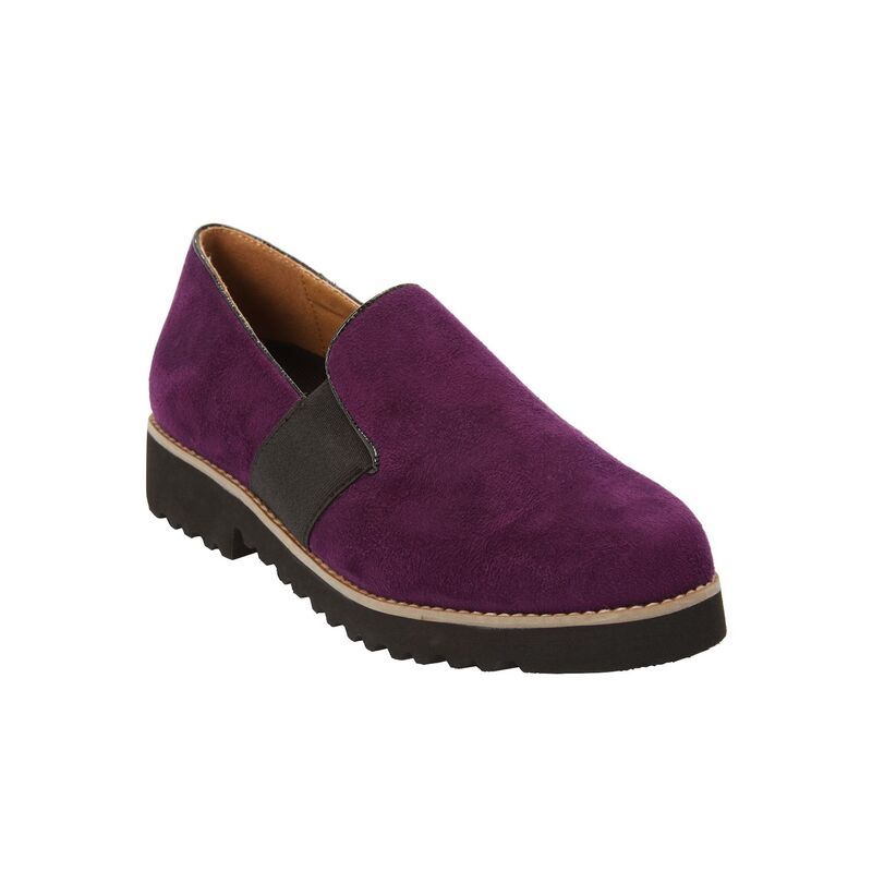 コンフォートビュー レディース シューズ サンダル Comfortviewomens The Taren Slip On Flat Dark Berry