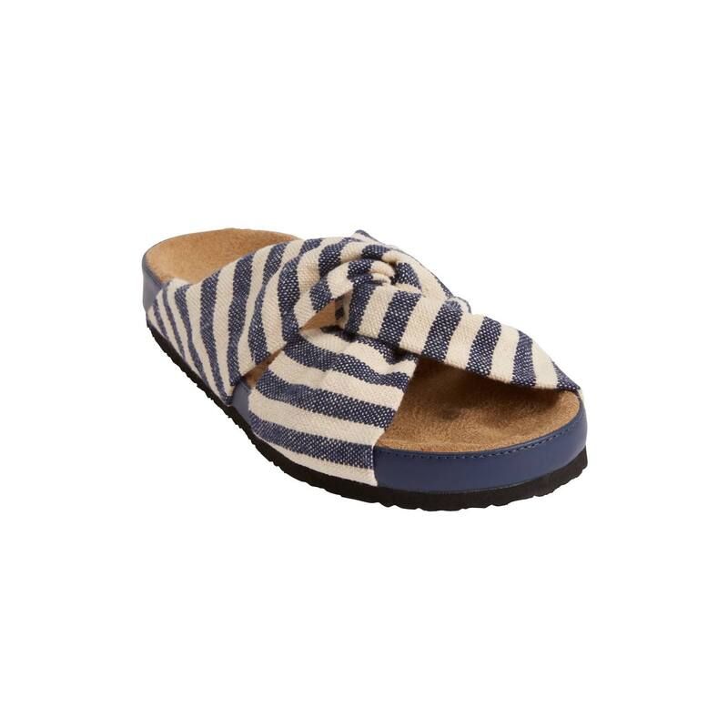 コンフォートビュー レディース シューズ サンダル Comfortviewomens The Reese Slip On Footbed Sandal Navy ネイビー