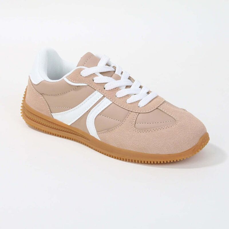 バーネス レディース シューズ スニーカー BERNESS Lorna Stripe Retro Sneakers Beige ベージュ