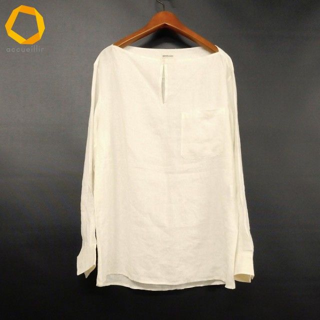 #sxc エルメス HERMES カットソー 34 生成り 麻 フランス製 ユニセックス [983721]