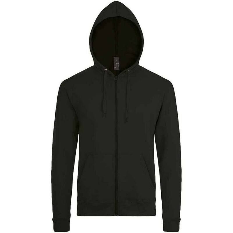 ソルズ レディース アウター ニット・セーター パーカー SOLS Unisex Adult Stone Hoodie Black ブラック