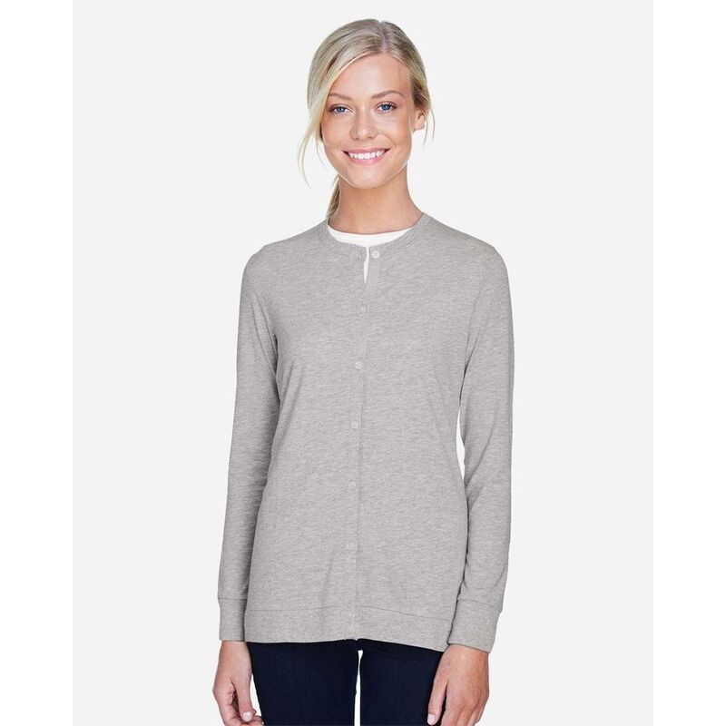 デボンアンドジョーンズ レディース アウター ニット・セーター カーディガン Devon Jones Womens Perfect Fit Ribbon Cardigan Grey Heather グ