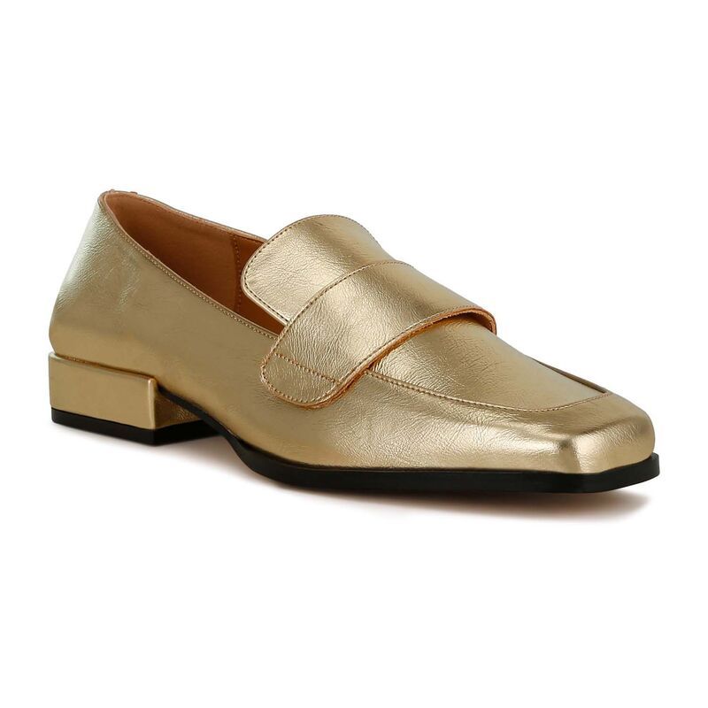ラグアンドコー レディース シューズ スリッポン・ローファー トール Rag Co Jongs Womens Metallic Penny Loafers Gold ゴールド