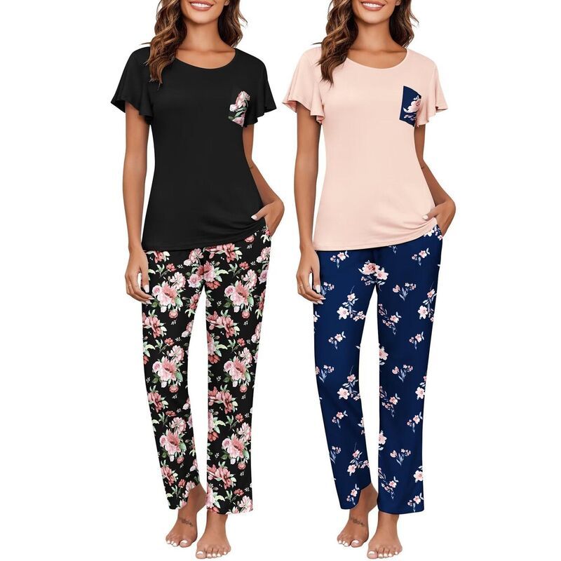 エコアー レディース アンダーウェア ナイトウェア Ekouaer Pajamas for Women Set 2 Piece Comfy Loungewear Lightweight Pjsleep
