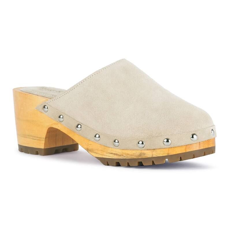 ラグアンドコー レディース シューズ サンダル スエード ヒール Rag Co Cedrus Womensuede Heeled Clogs Beige ベージュ