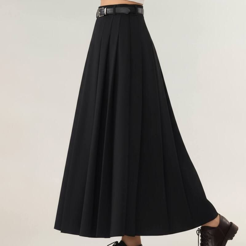 アンナカシ レディース ボトムスカート A ライン ハイウエスト プリーツ マキシ AnnaKaci Womens High Waist Pleated Maxi Skirt with Structu
